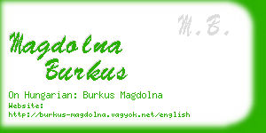 magdolna burkus business card